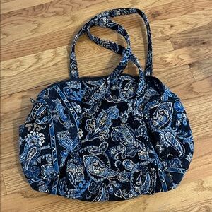 Quilted Paisley Tote Bag in Blue. Vera Bradley